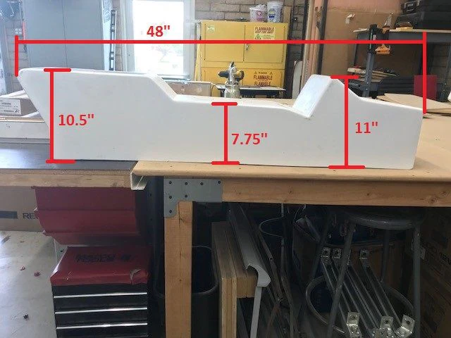 1968-69 Dodge Charger Fiberglass Center Console - Image 6