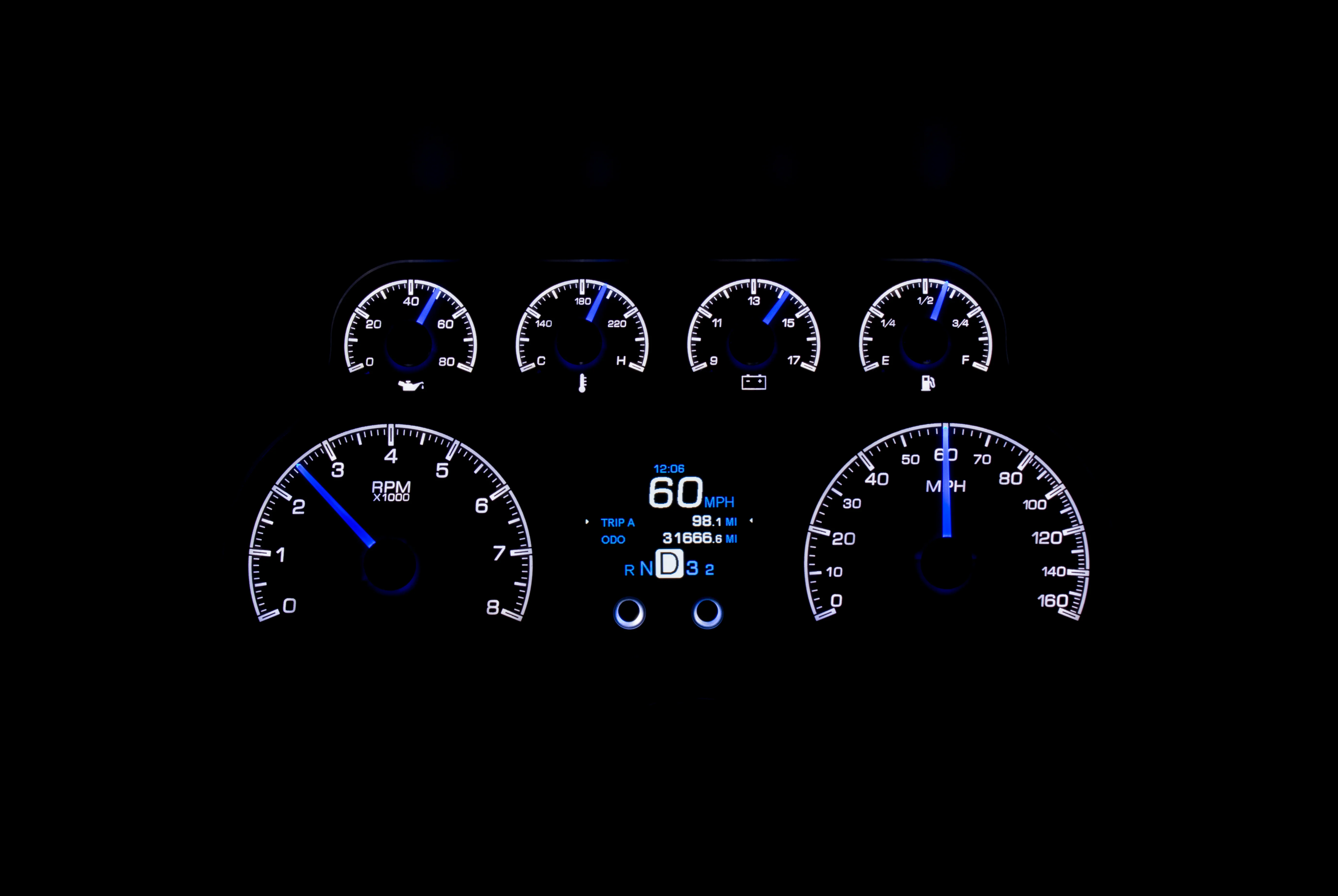 Dakota Digital HDX-88C-PU — 1988–1994 Chevy/GMC C/K Truck HDX Instrument System - Image 10
