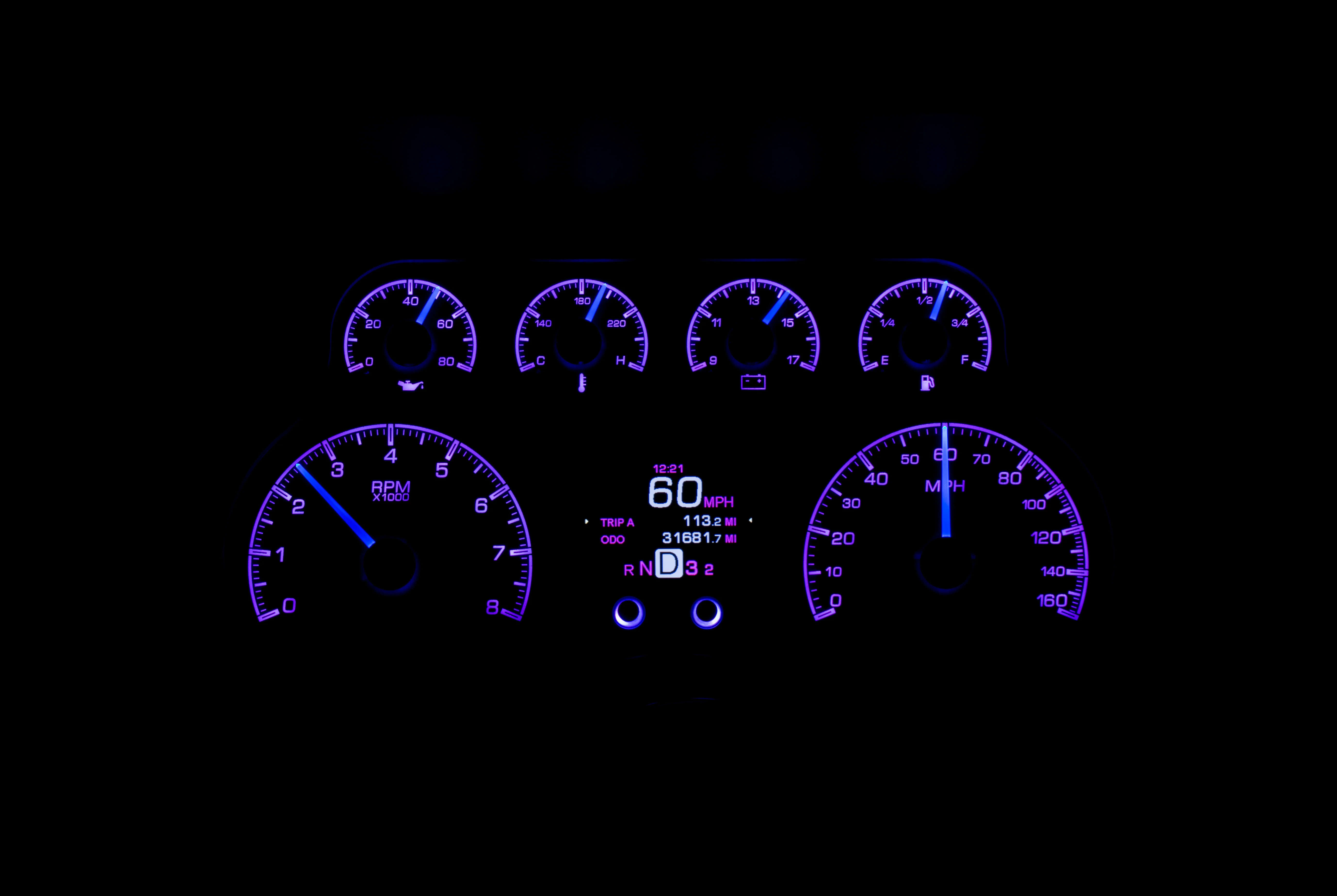Dakota Digital HDX-88C-PU — 1988–1994 Chevy/GMC C/K Truck HDX Instrument System - Image 11