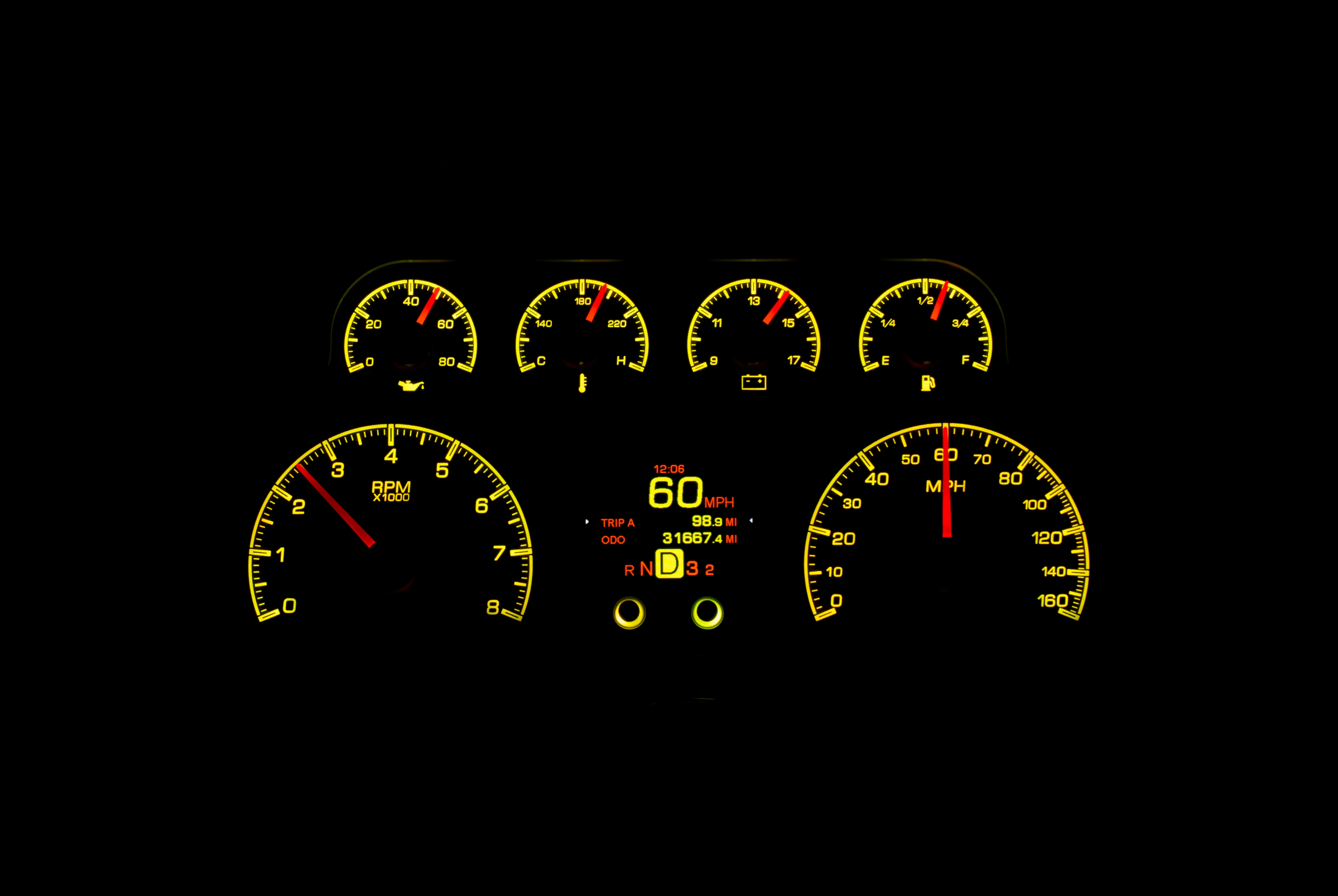 Dakota Digital HDX-88C-PU — 1988–1994 Chevy/GMC C/K Truck HDX Instrument System - Image 14