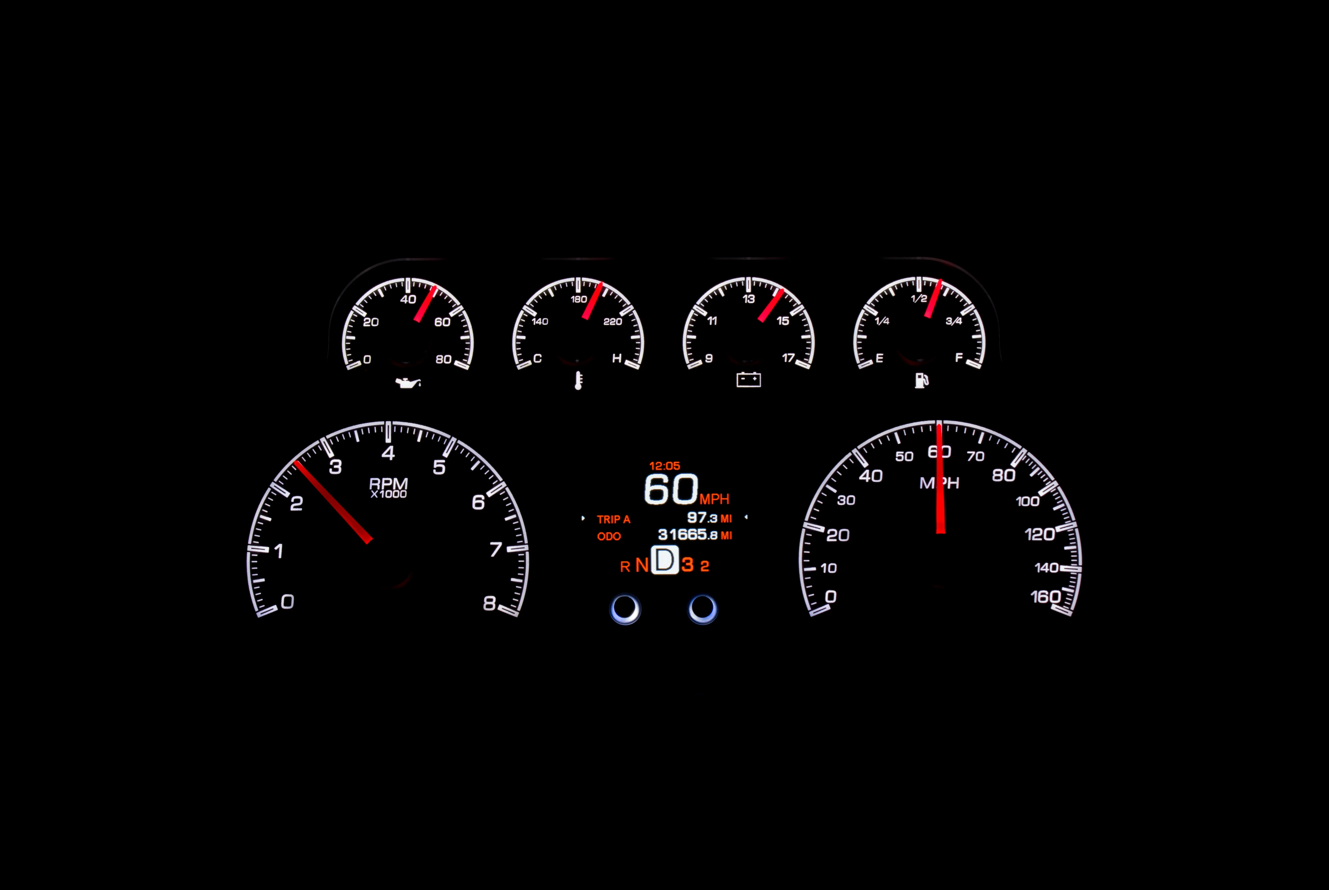 Dakota Digital HDX-88C-PU — 1988–1994 Chevy/GMC C/K Truck HDX Instrument System - Image 15