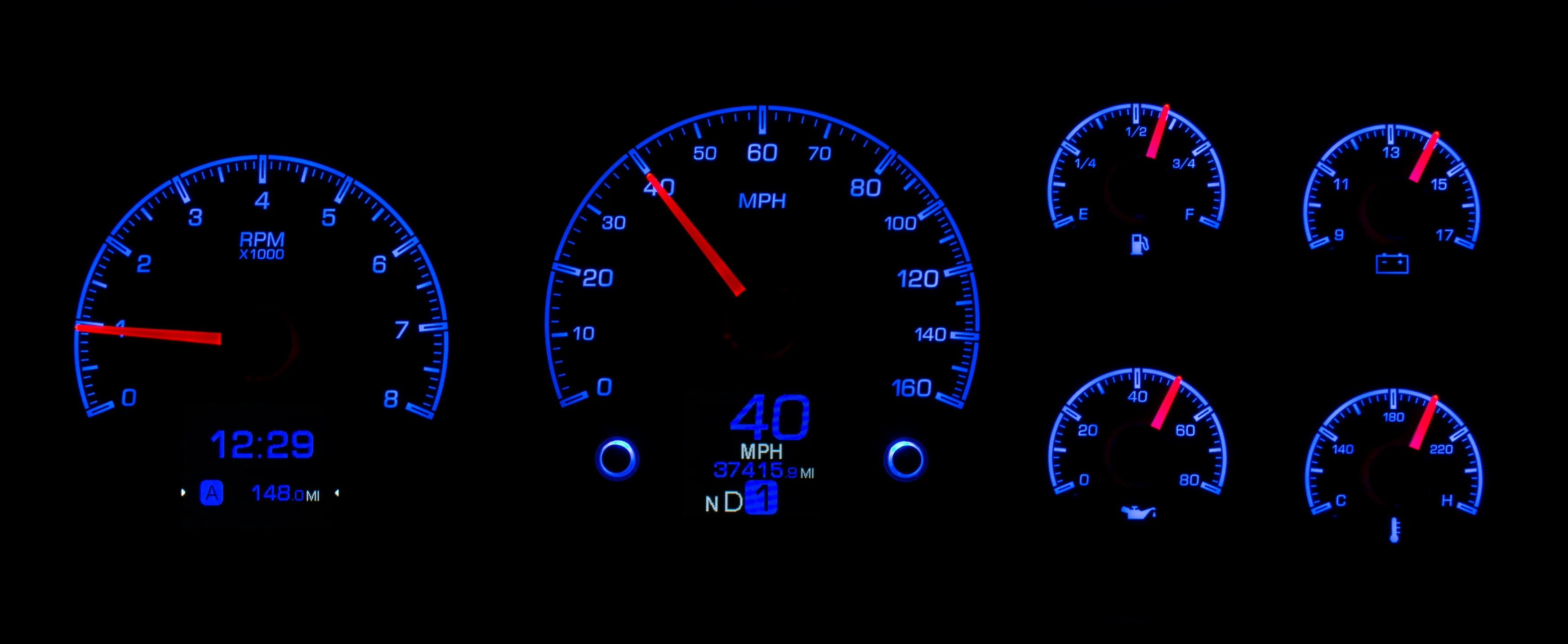 Dakota Digital HDX-95C-PU — 1995–1998 GM Truck & 1995–2000 Chevy/GMC SUV/HD HDX Instrument System - Image 20