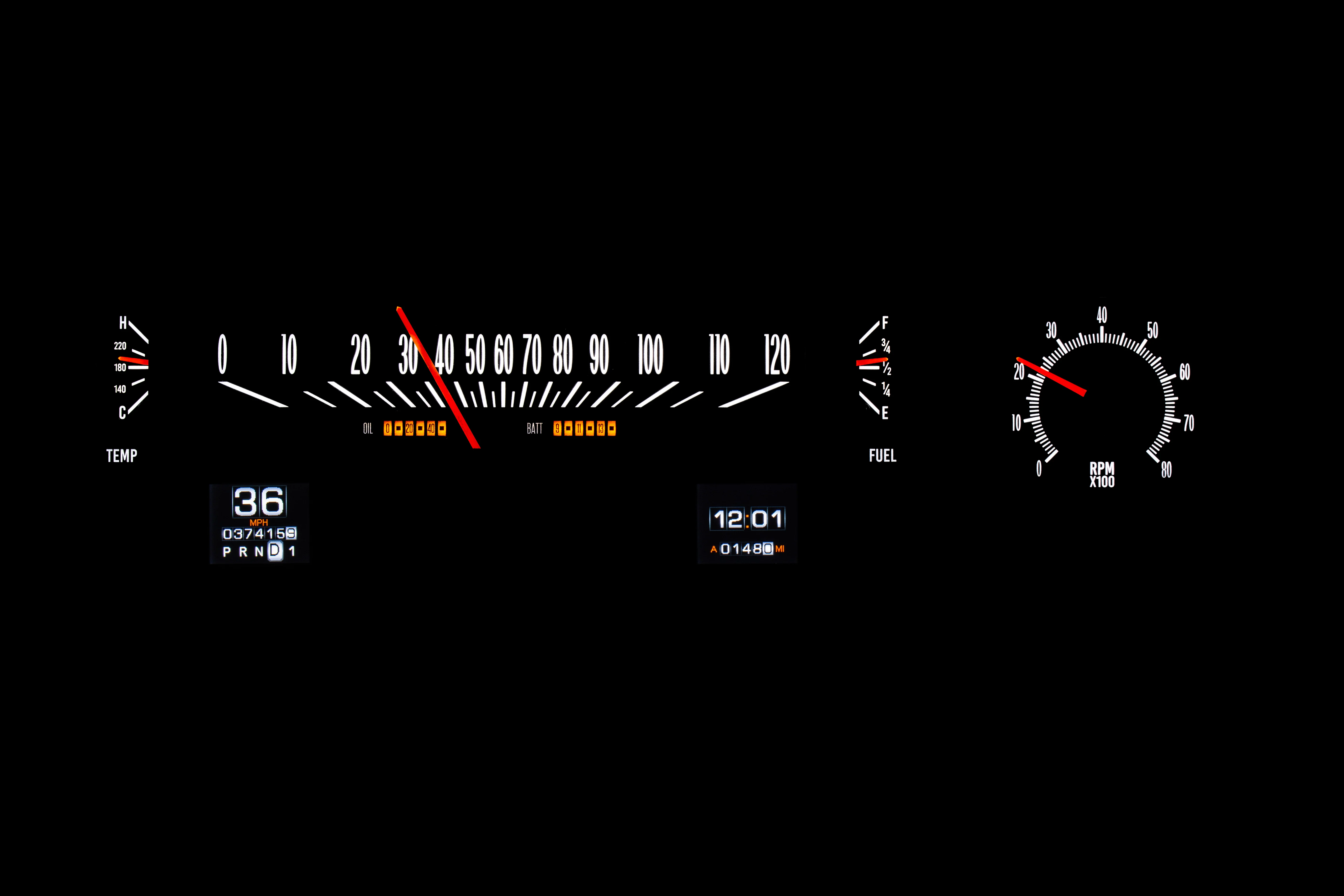 Dakota Digital RTX-70C-MAL-X — 1970–72 Chevy Malibu / Non-SS Chevelle / El Camino RTX Gauge Kit - Image 13